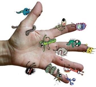 human-made microbes and parasites